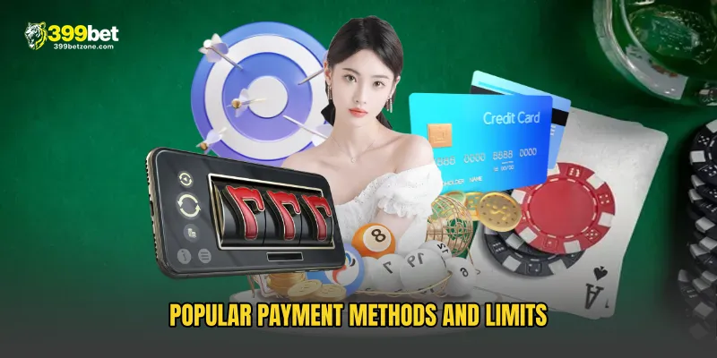 Popular payment methods and limits